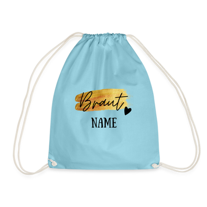 Rucksack JGA Braut Gold - personalisierbar - Aqua