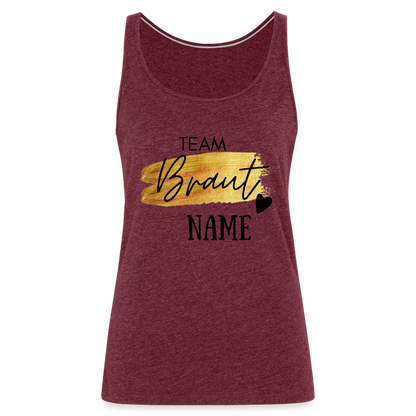 Frauen Premium Tank Top - Bordeauxrot meliert