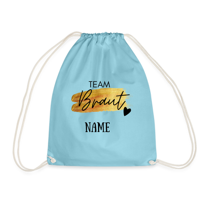 JGA Rucksack Team Braut Gold - personalisierbar - Aqua