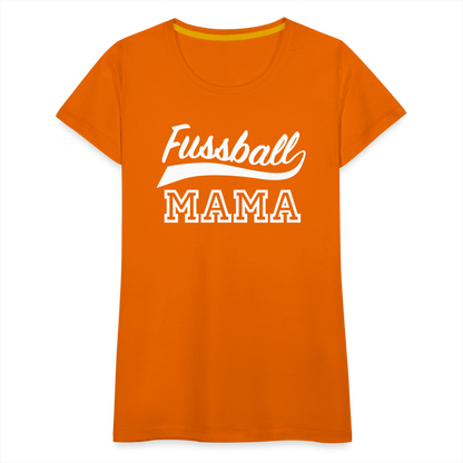 Frauen Premium T-Shirt Fußball Mama - Orange