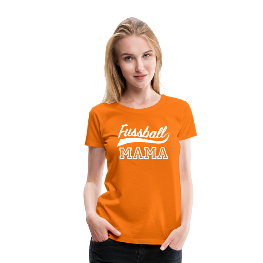 Frauen Premium T-Shirt Fußball Mama - Orange