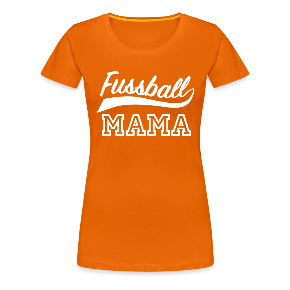 Frauen Premium T-Shirt Fußball Mama - Orange