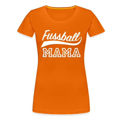 Frauen Premium T-Shirt Fußball Mama - Orange