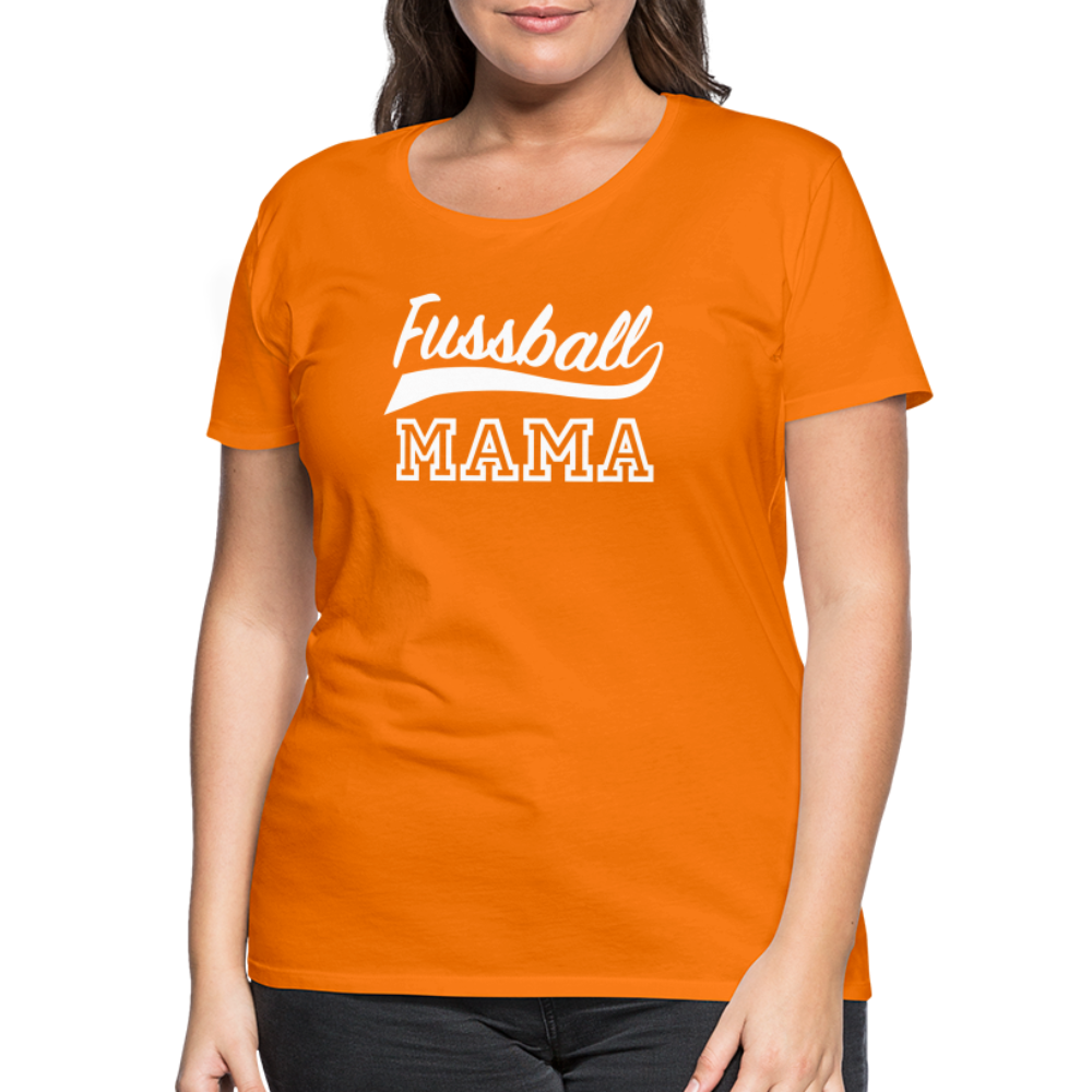 Frauen Premium T-Shirt Fußball Mama - Orange