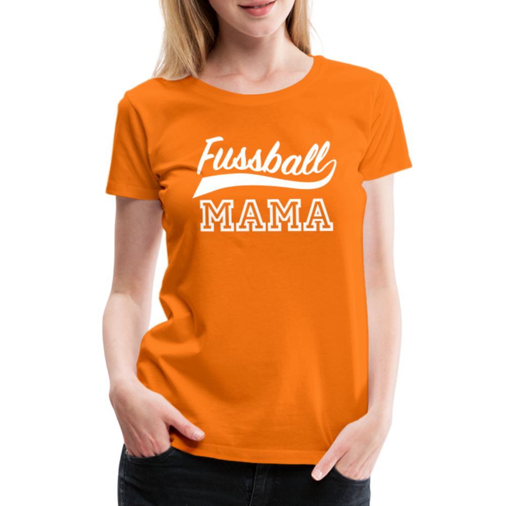 Frauen Premium T-Shirt Fußball Mama - Orange