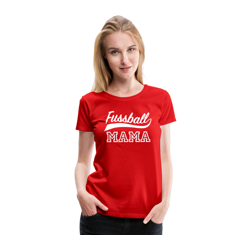 Frauen Premium T-Shirt Fußball Mama - Rot