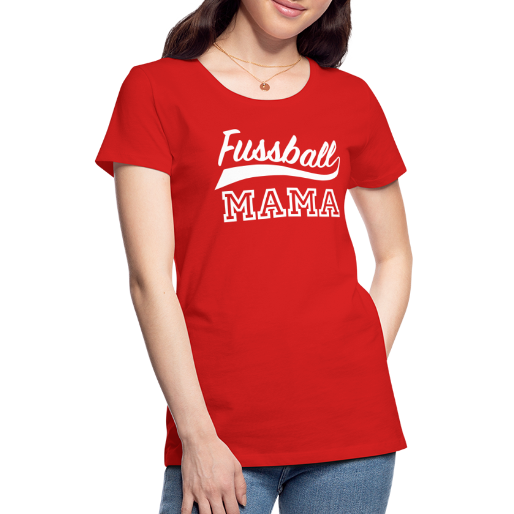 Frauen Premium T-Shirt Fußball Mama - Rot