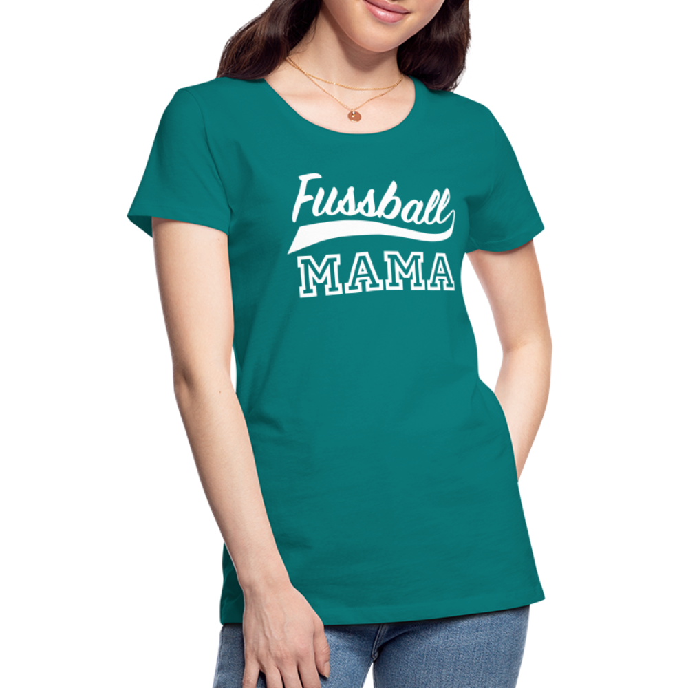 Frauen Premium T-Shirt Fußball Mama - Divablau