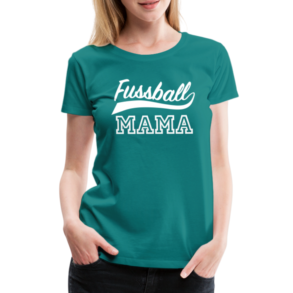 Frauen Premium T-Shirt Fußball Mama - Divablau