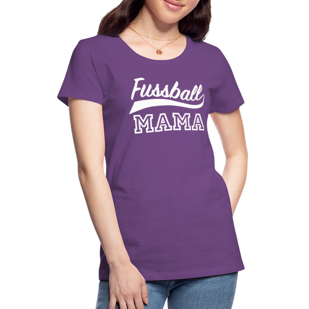 Frauen Premium T-Shirt Fußball Mama - Lila