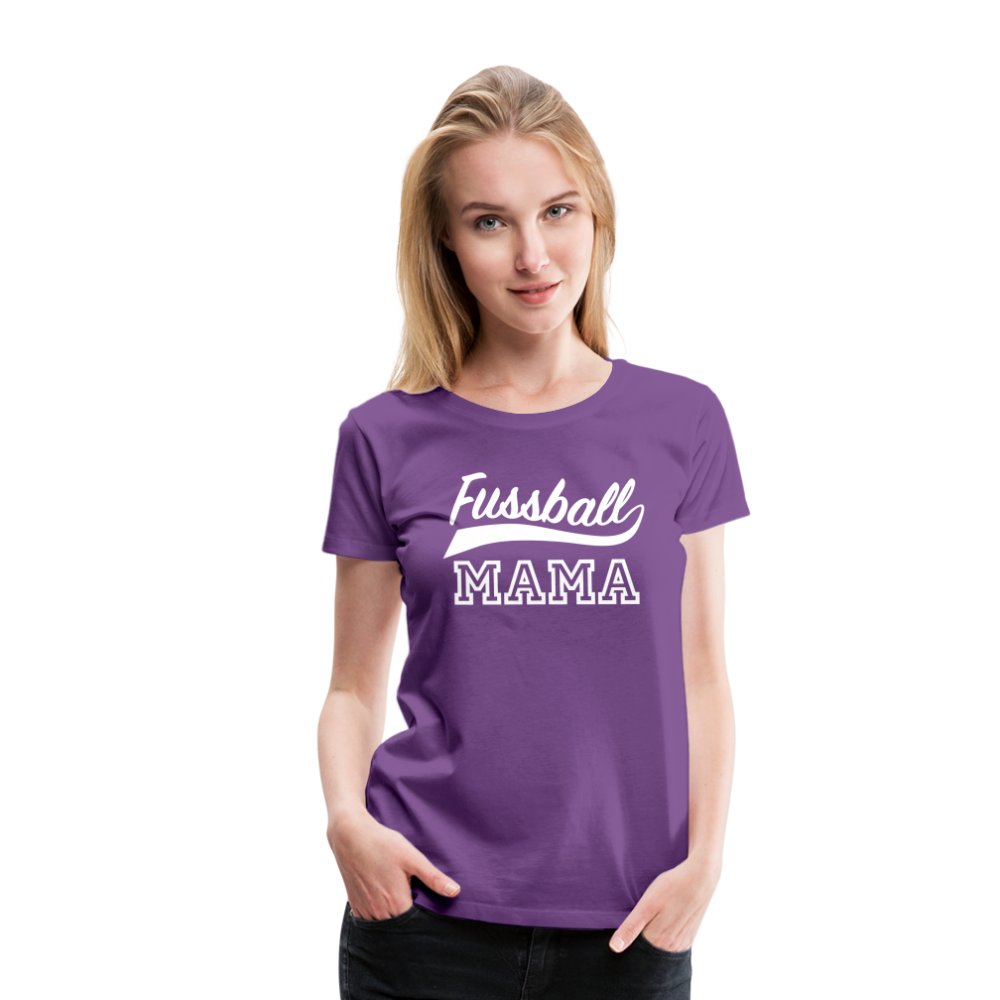 Frauen Premium T-Shirt Fußball Mama - Lila