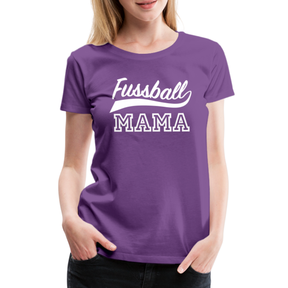 Frauen Premium T-Shirt Fußball Mama - Lila