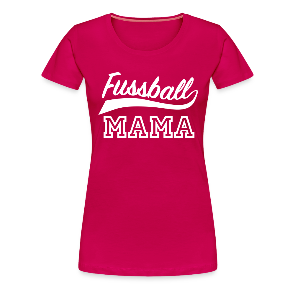 Frauen Premium T-Shirt Fußball Mama - dunkles Pink