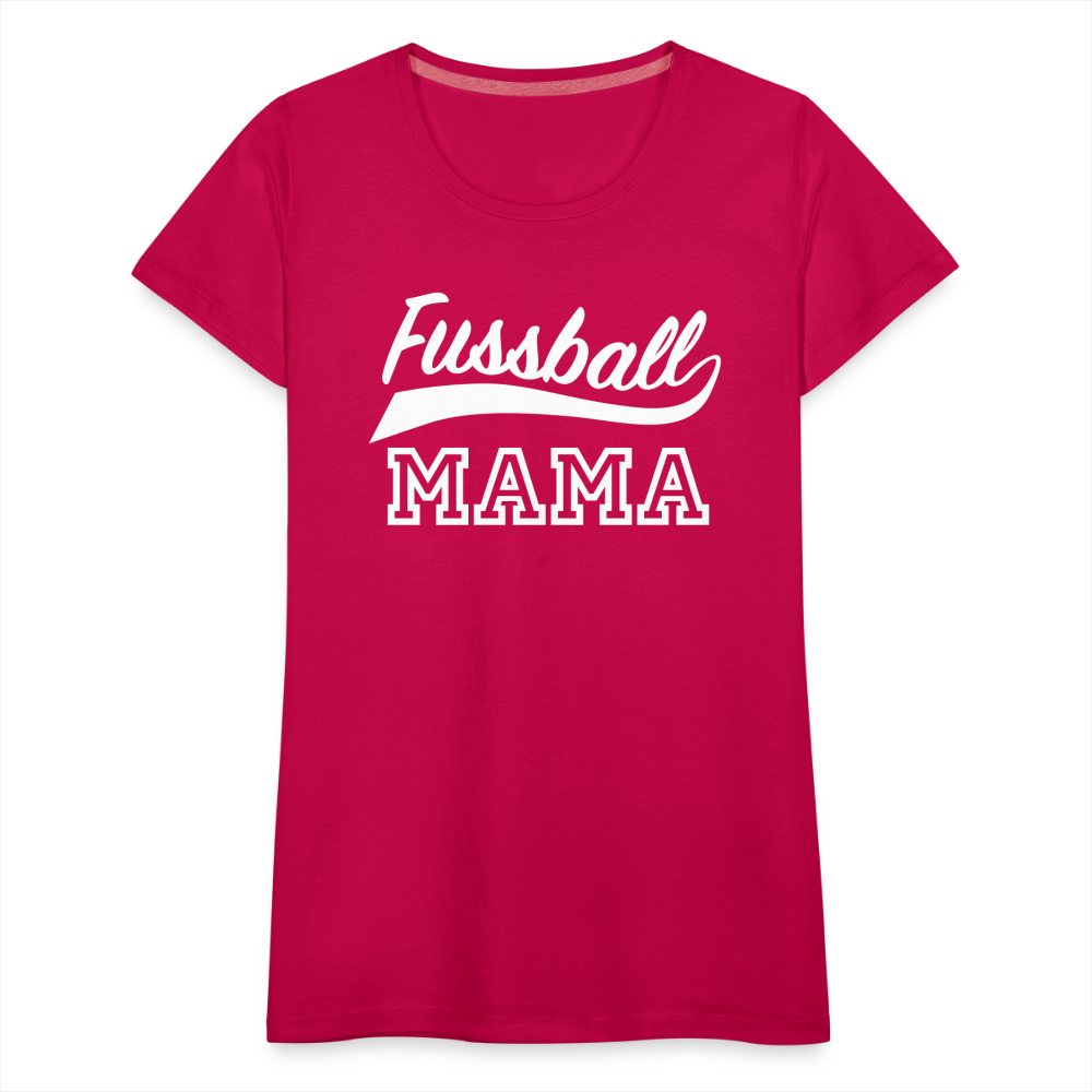 Frauen Premium T-Shirt Fußball Mama - dunkles Pink