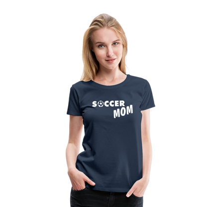 Frauen Premium T-Shirt - Soccer Mom - Navy