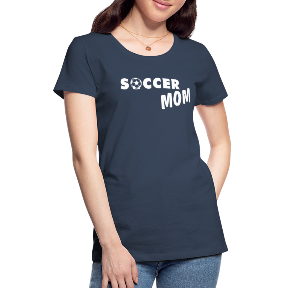 Frauen Premium T-Shirt - Soccer Mom - Navy