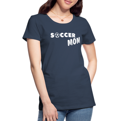 Frauen Premium T-Shirt - Soccer Mom - Navy