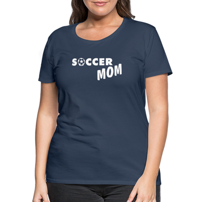 Frauen Premium T-Shirt - Soccer Mom - Navy