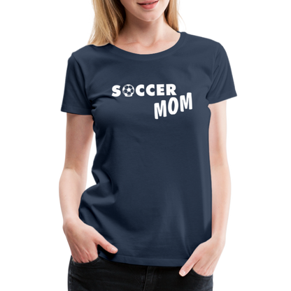 Frauen Premium T-Shirt - Soccer Mom - Navy