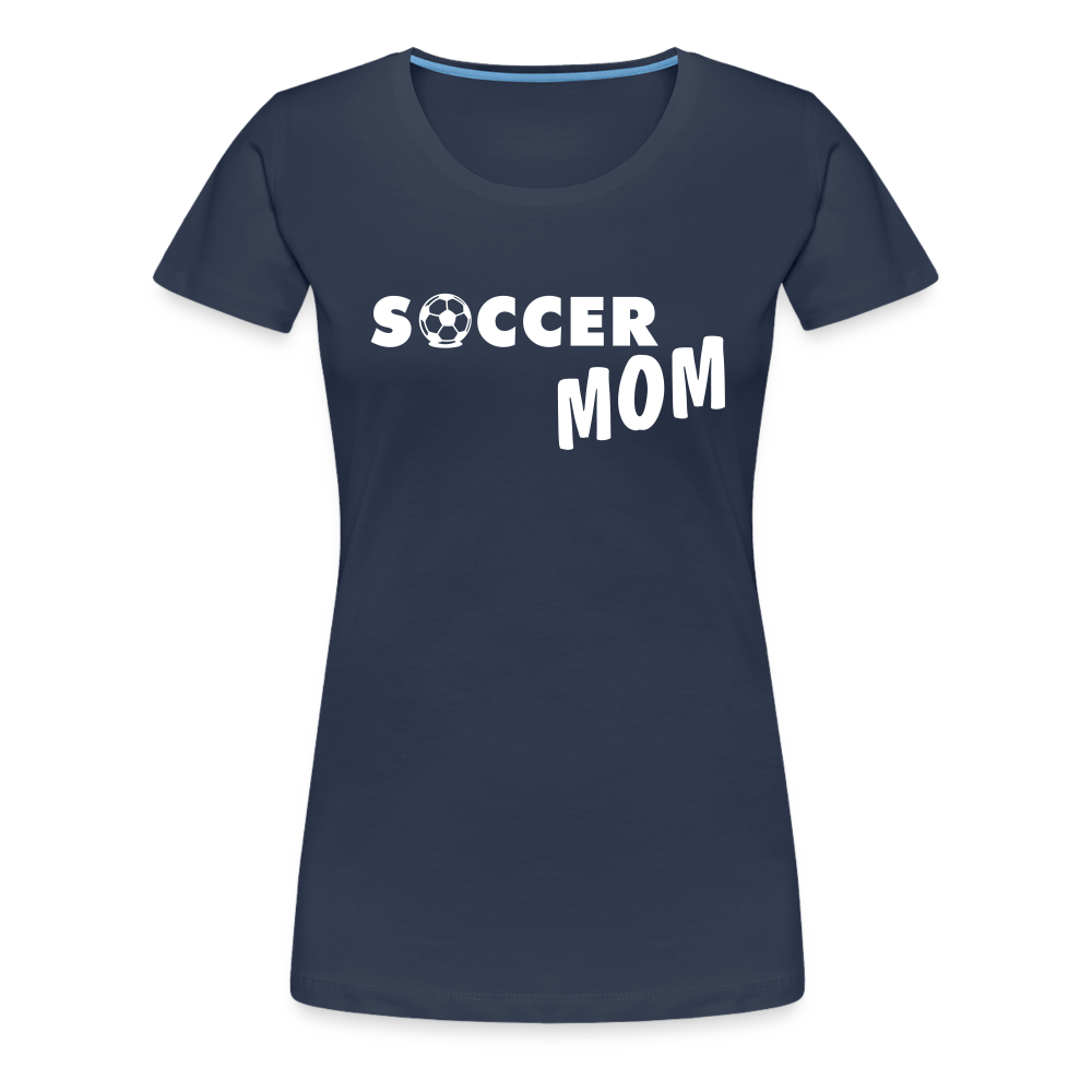 Frauen Premium T-Shirt - Soccer Mom - Navy