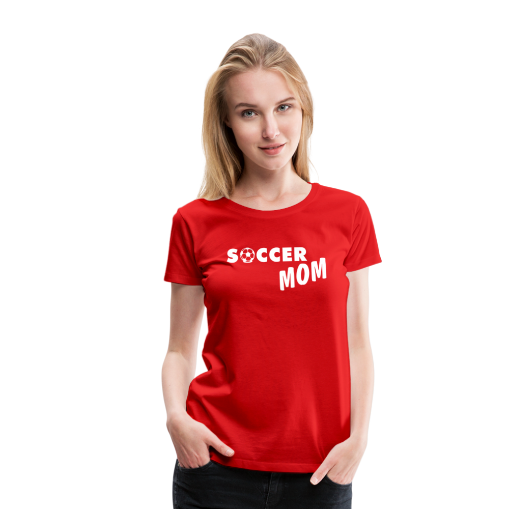 Frauen Premium T-Shirt - Soccer Mom - Rot