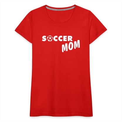 Frauen Premium T-Shirt - Soccer Mom - Rot