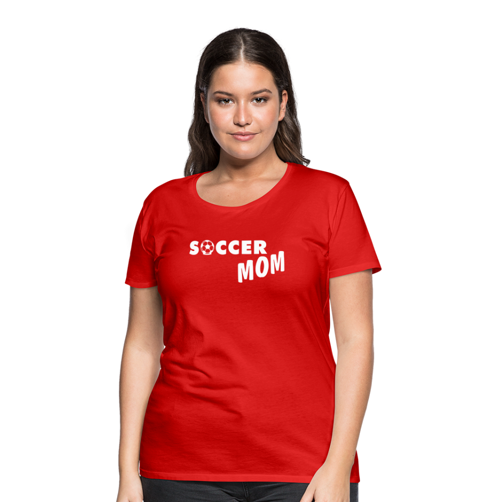 Frauen Premium T-Shirt - Soccer Mom - Rot