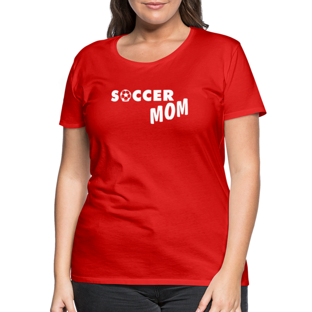 Frauen Premium T-Shirt - Soccer Mom - Rot