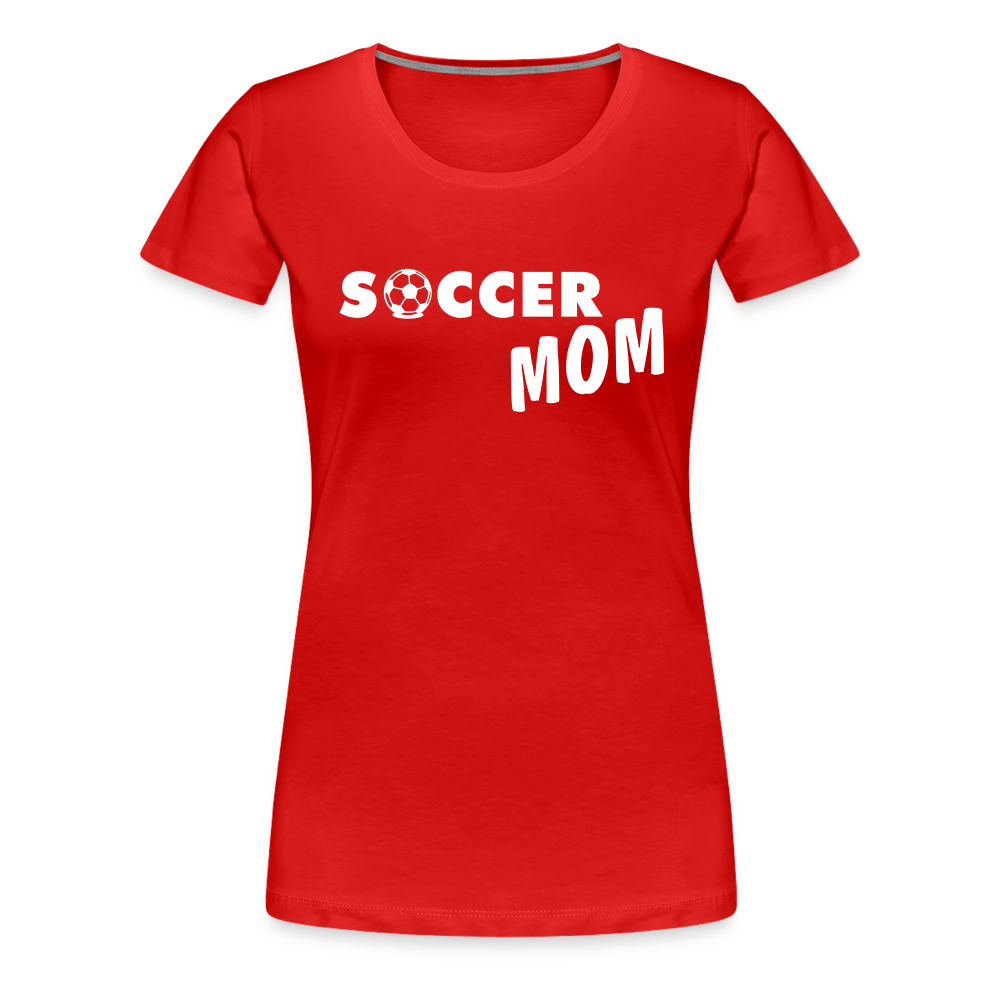 Frauen Premium T-Shirt - Soccer Mom - Rot