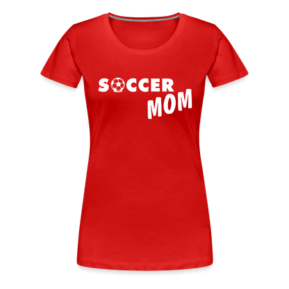 Frauen Premium T-Shirt - Soccer Mom - Rot