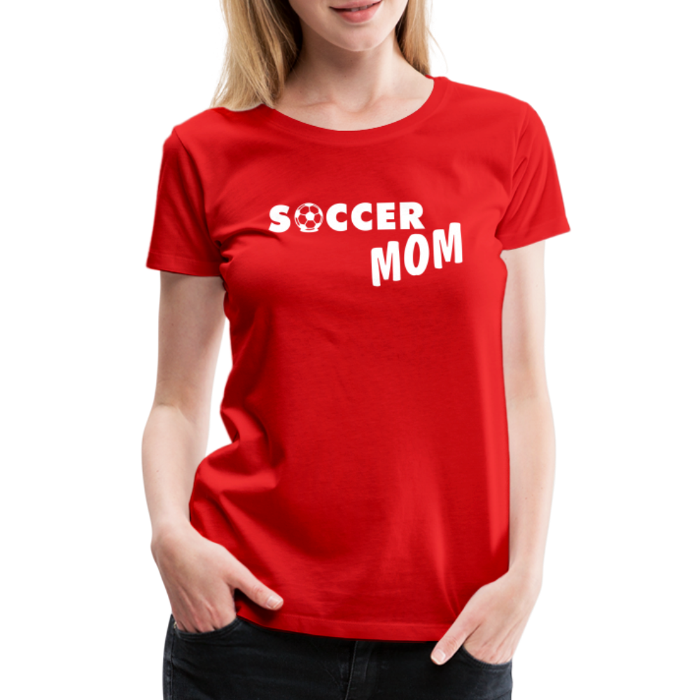 Frauen Premium T-Shirt - Soccer Mom - Rot