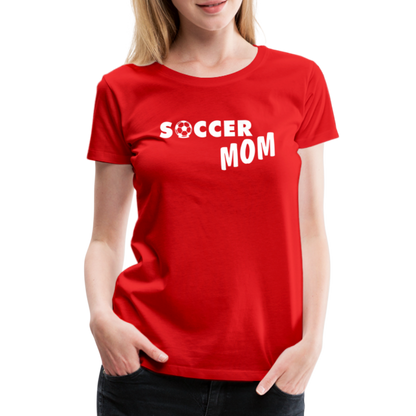 Frauen Premium T-Shirt - Soccer Mom - Rot