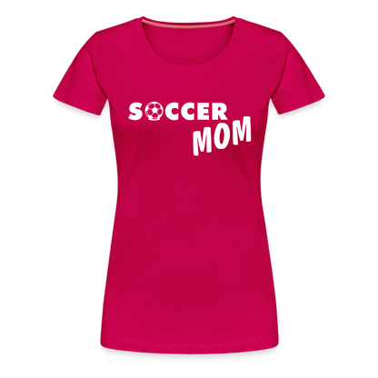 Frauen Premium T-Shirt - Soccer Mom - dunkles Pink