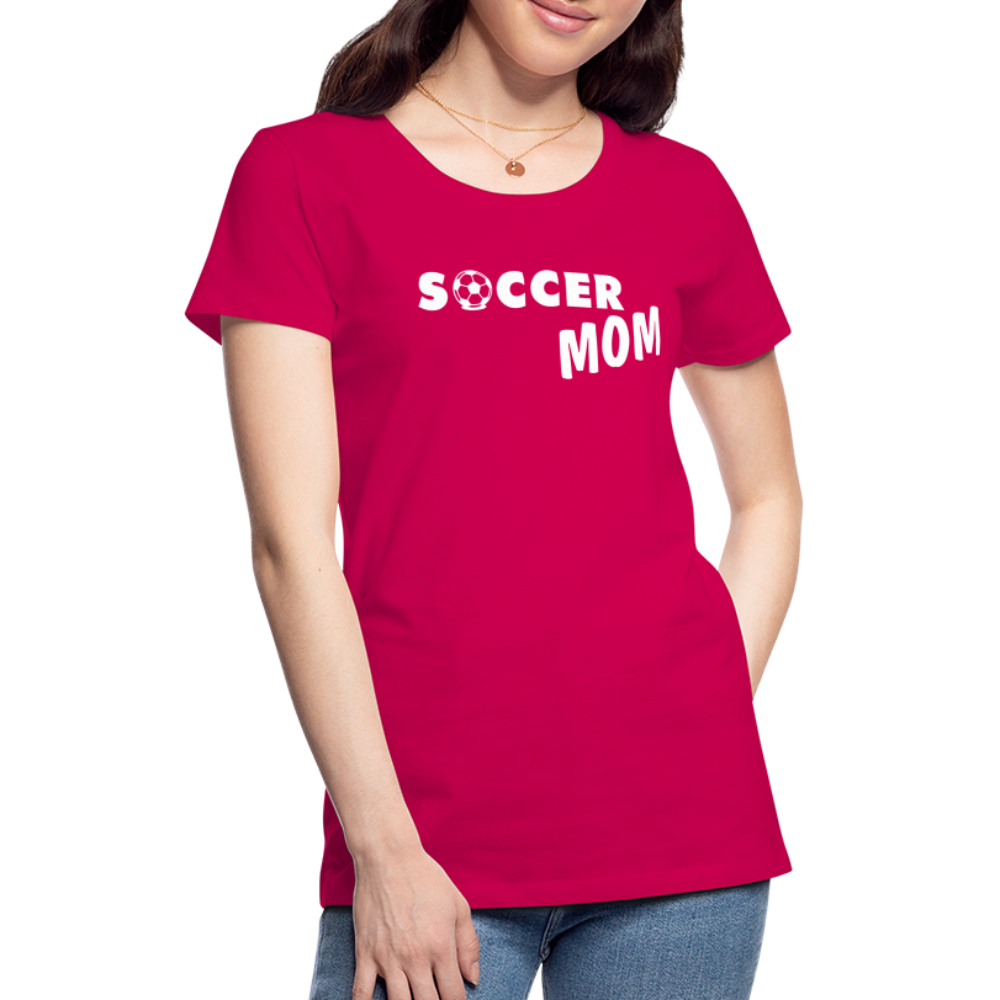 Frauen Premium T-Shirt - Soccer Mom - dunkles Pink