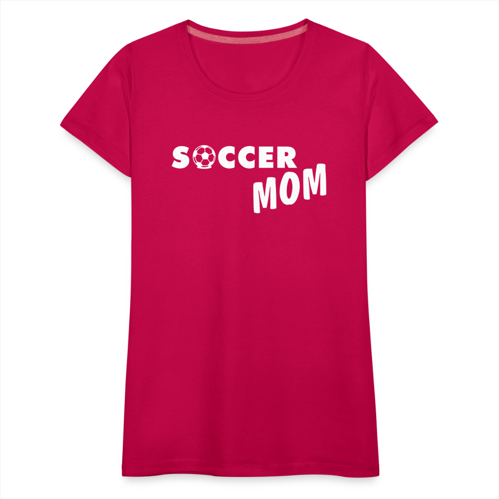 Frauen Premium T-Shirt - Soccer Mom - dunkles Pink