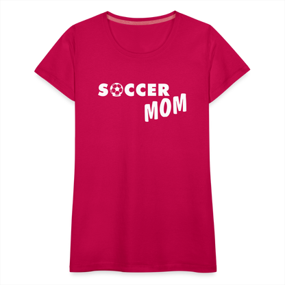 Frauen Premium T-Shirt - Soccer Mom - dunkles Pink