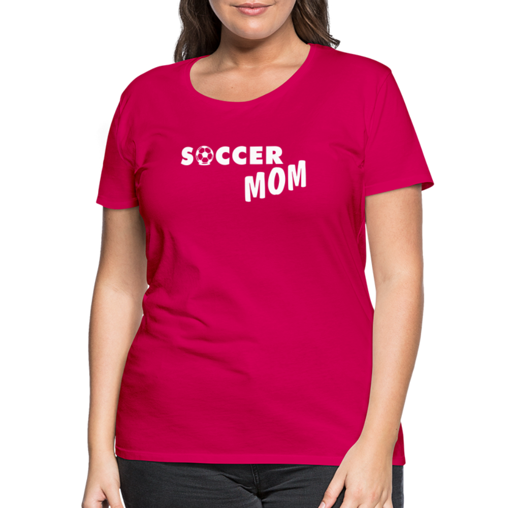 Frauen Premium T-Shirt - Soccer Mom - dunkles Pink