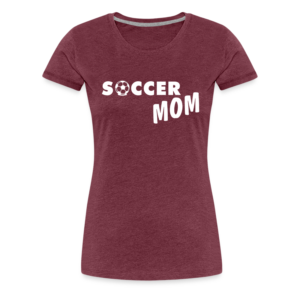 Frauen Premium T-Shirt - Soccer Mom - Bordeauxrot meliert