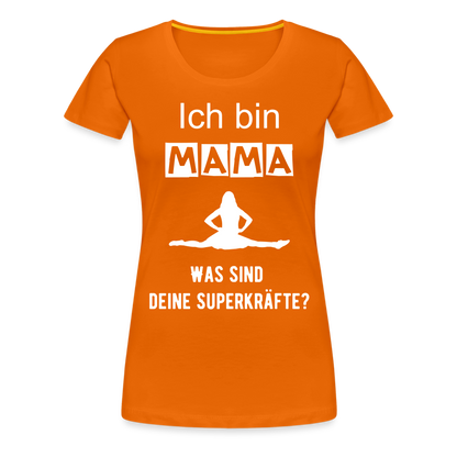 Frauen Premium T-Shirt - Mama Superkräfte - Orange