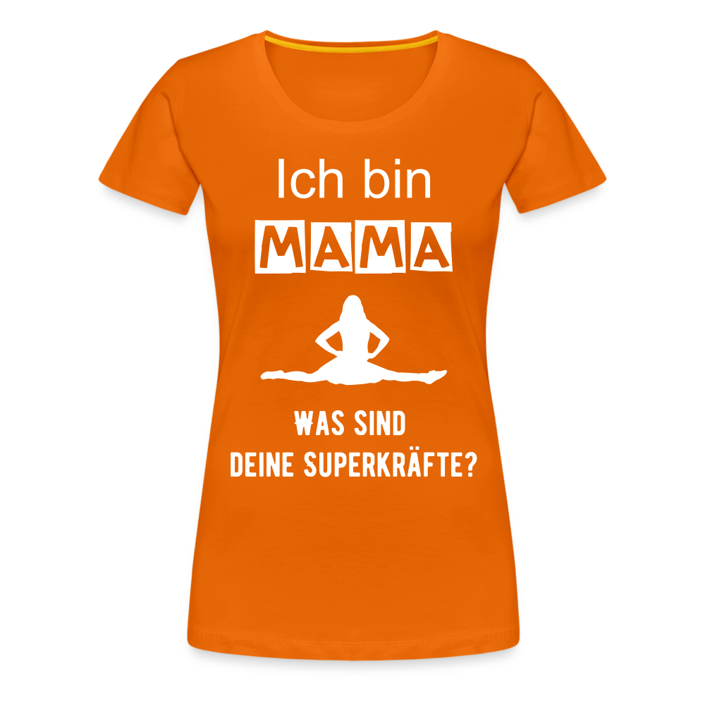 Frauen Premium T-Shirt - Mama Superkräfte - Orange