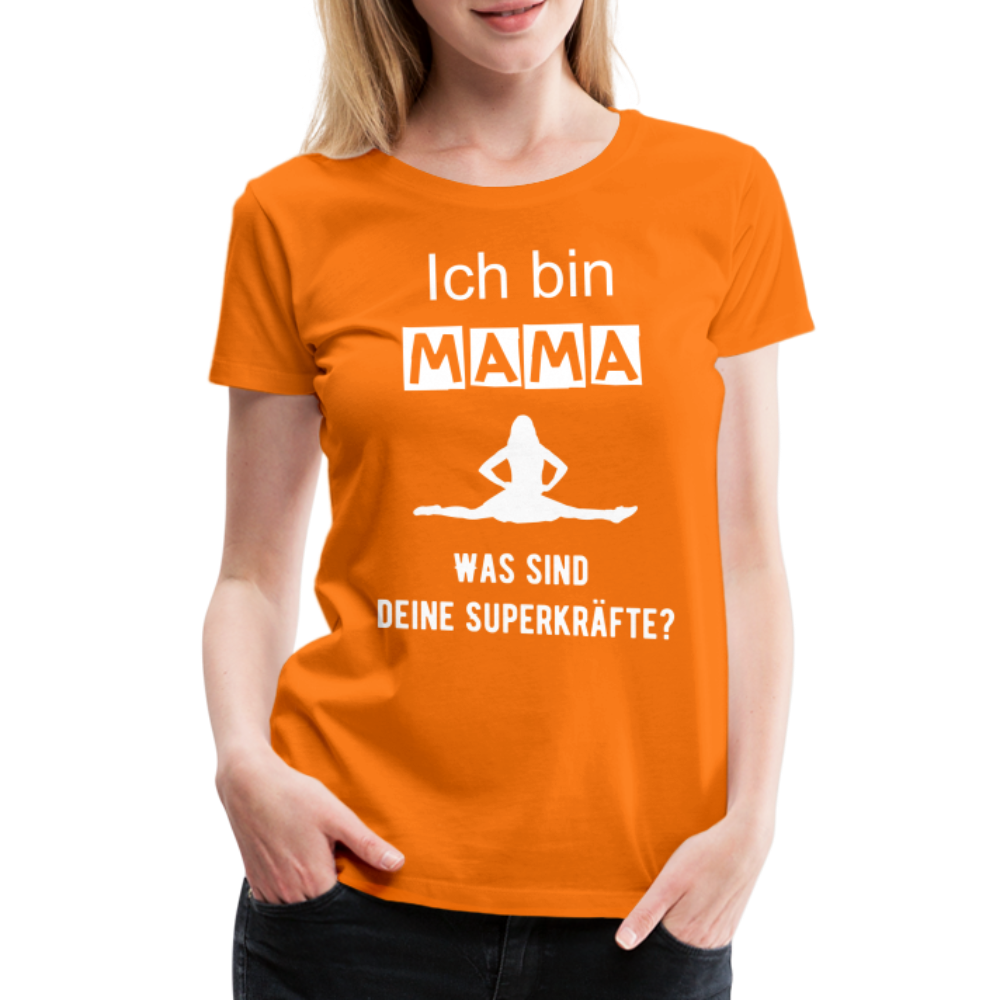 Frauen Premium T-Shirt - Mama Superkräfte - Orange