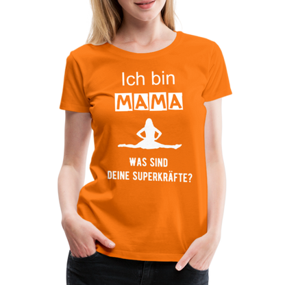 Frauen Premium T-Shirt - Mama Superkräfte - Orange