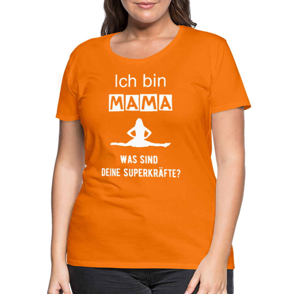 Frauen Premium T-Shirt - Mama Superkräfte - Orange