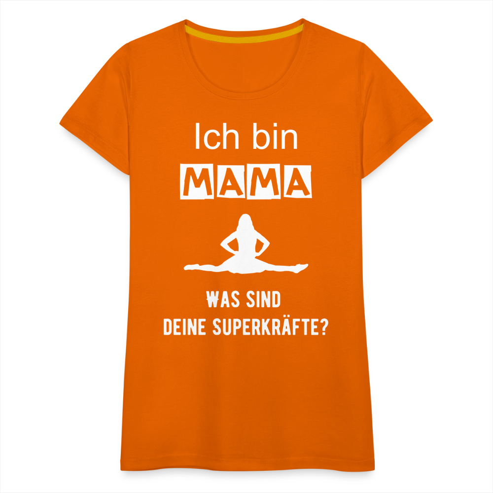 Frauen Premium T-Shirt - Mama Superkräfte - Orange