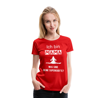 Frauen Premium T-Shirt - Mama Superkräfte - Rot