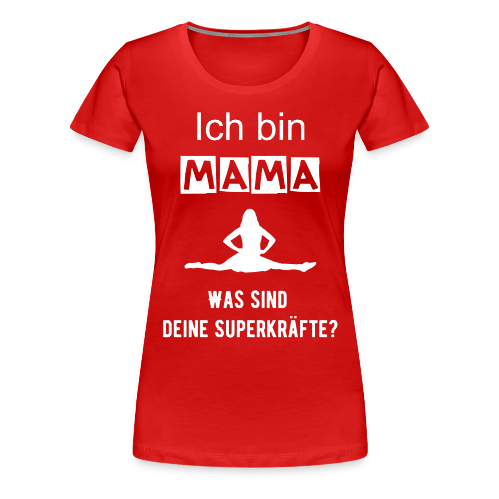 Frauen Premium T-Shirt - Mama Superkräfte - Rot