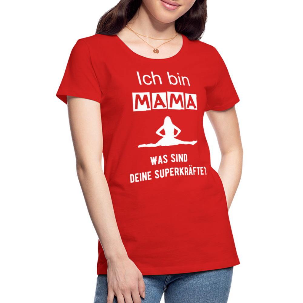 Frauen Premium T-Shirt - Mama Superkräfte - Rot