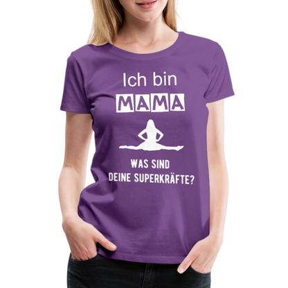 Frauen Premium T-Shirt - Mama Superkräfte - Lila