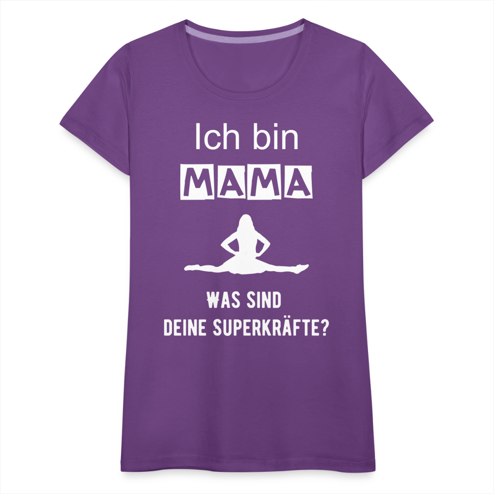 Frauen Premium T-Shirt - Mama Superkräfte - Lila