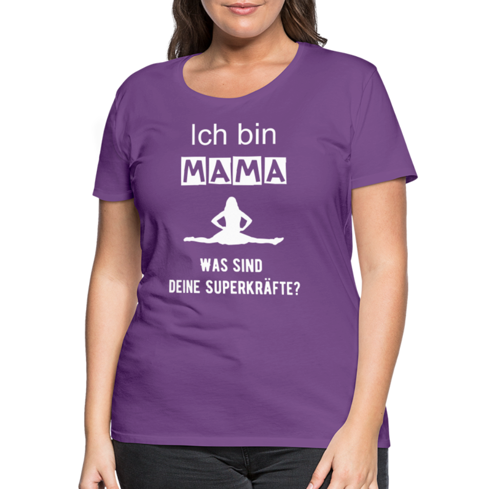 Frauen Premium T-Shirt - Mama Superkräfte - Lila